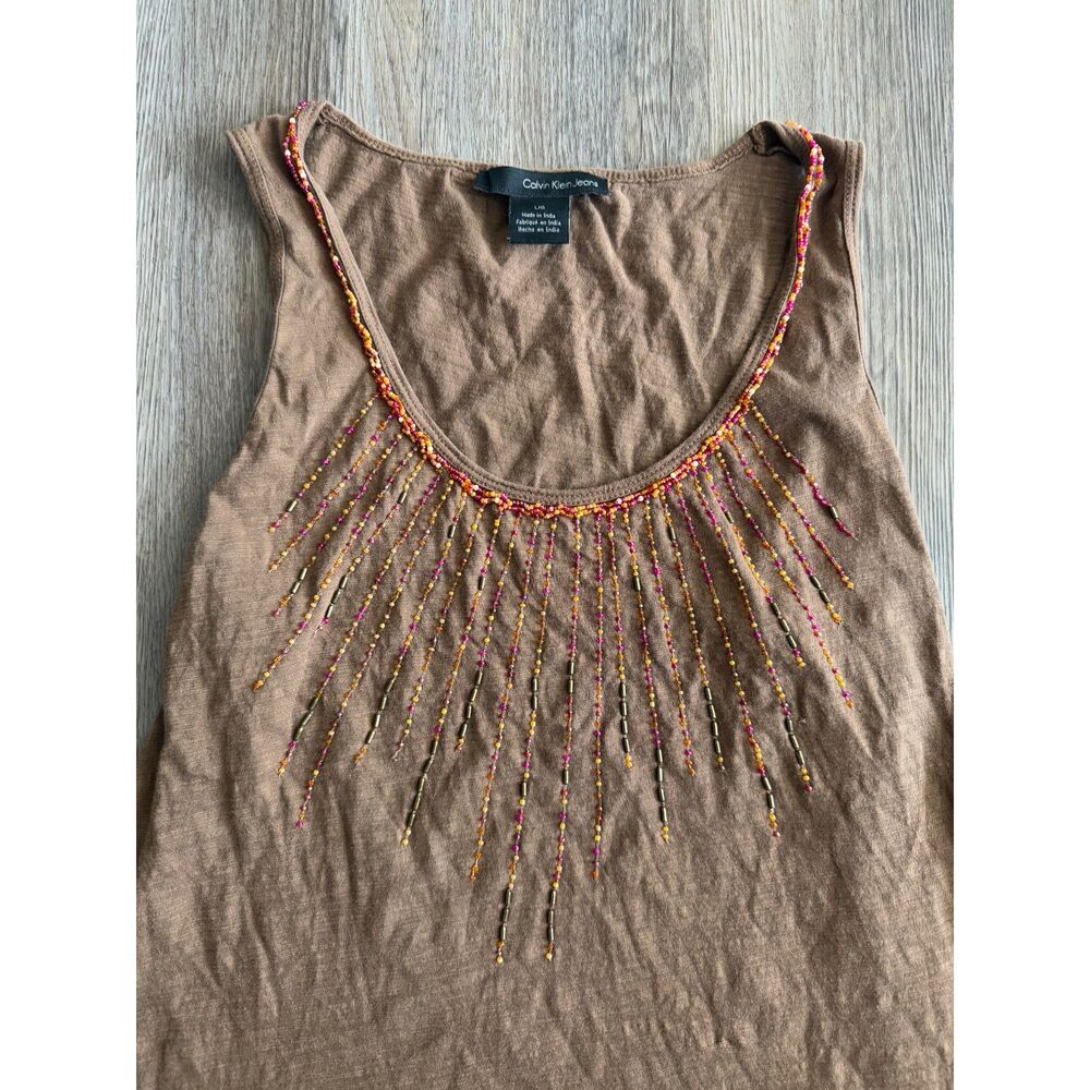 Y2K beaded summer tank top